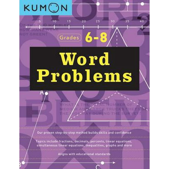 Pre-Owned Kumon Word Problems Grades 6/8 (Paperback) 1941082726 9781941082720