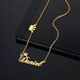 thumbnail image 2 of Collar personalizado con nombre shaofei Cadena de oro ACERO inoxidable corona de amor mariposa 35 cm estilo 8 plata, 2 of 5