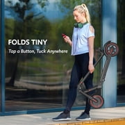 Electric Scooters for Adults&Teen, 550W Motor 19Mph Top Speed E-Scooter, 21 Miles Range, Folding w/Side Lights, UL2272 Dual Brake & App