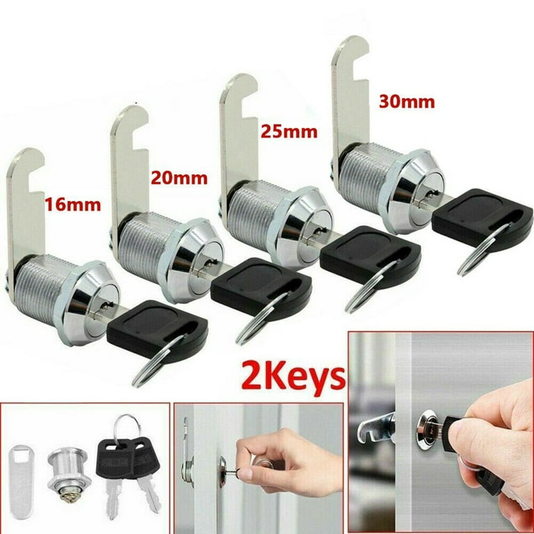6 Pack Cabinet Cam Locks with Keys 13/16 Cylinder Lock 20mm for Drawers  Toolbox