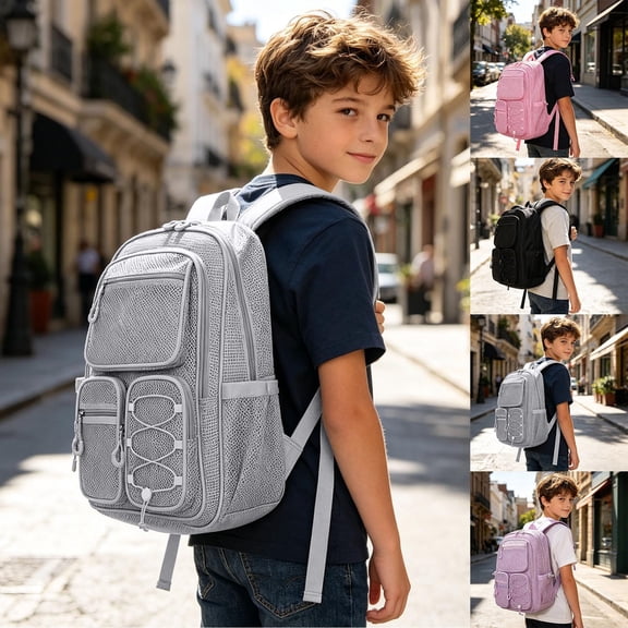 jiaxiM School Backpacks for Ages 6th 7th 10th 12th - Heavy Duty Breathable Mesh Multi Purpose School Bag for Middle Elementary, High School, University, Park, Travel, Gym