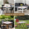 thumbnail image 5 of Colorful Tie Dye Pattern Square Fitted Tablecloth with Elastic Edge,Square Table Cover,Washable Elastic Table Cover for Home Kitchen Party Decor 36"x36", 5 of 6