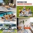 thumbnail image 3 of Blue Starfish Coastal Outdoor Rug 5x8 Ft, Non Slip Washable Area Rug, Eucalyptus Summer Nautical Shell Rustic Patio Rugs Carpet Runner, Large Floor Mat for Indoor/Outdoor Deck Porch Camping, 3 of 8
