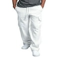thumbnail image 2 of Man‘s Sweatpants Cargo Pants With Pocket Loose Drawstring Elastic Waist Athletic G-style Trousers Workout Joggers Gym, 2 of 6