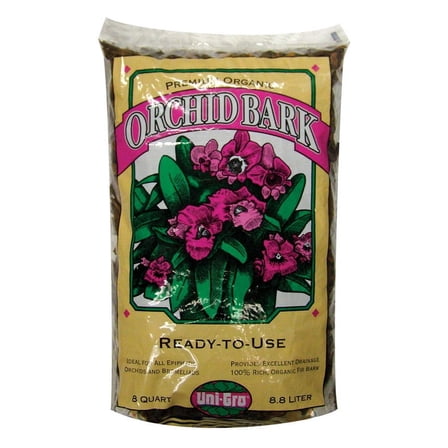 Uni-Gro Organic Orchid Bark Mulch, Brown, 5 lb