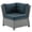 Navy-Gray, variant on Crosley Furniture Bradenton Wicker Outdoor Sectional Corner Chair in Navy/Gray