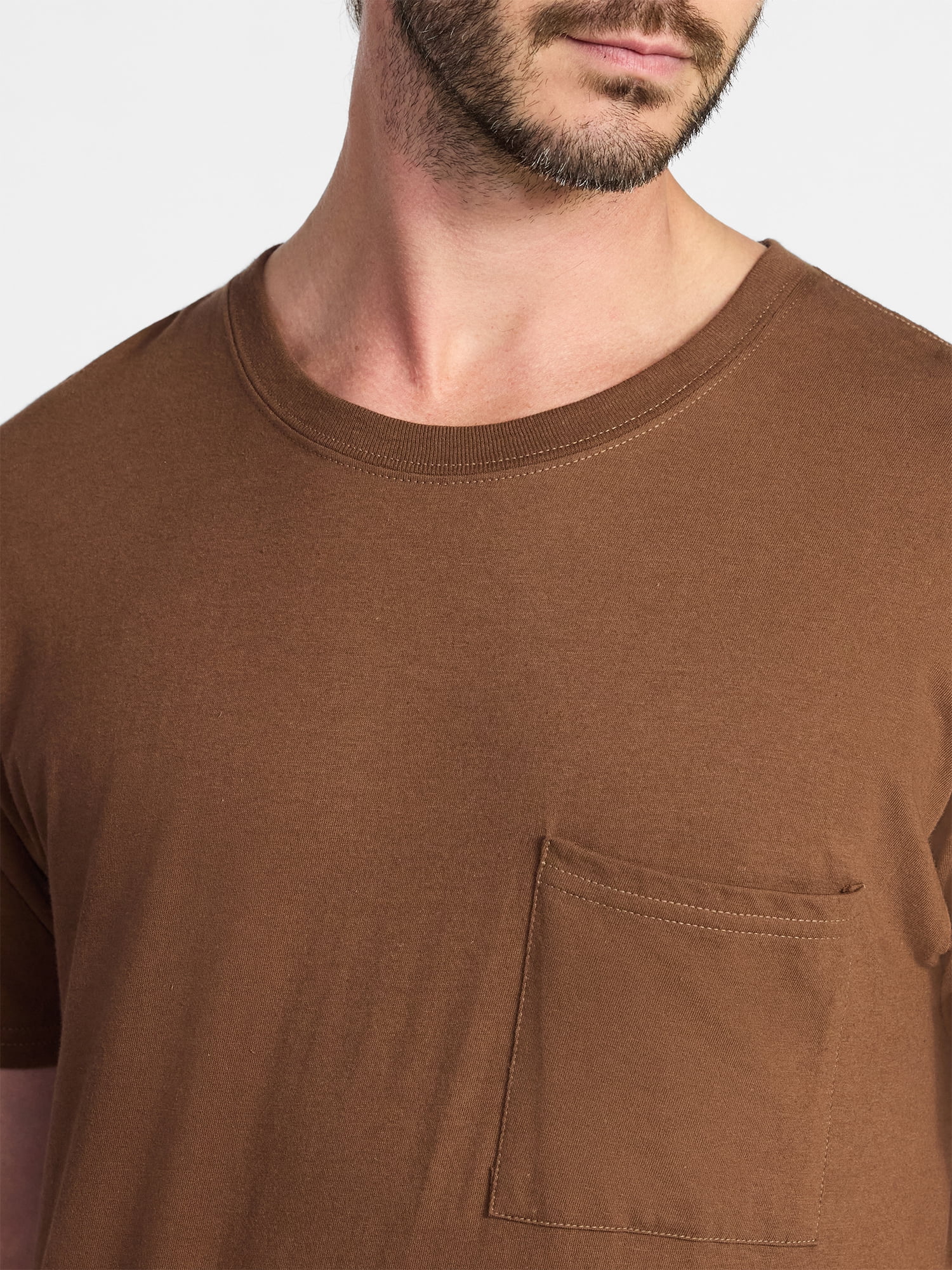 Athletic Works Men's and Big Men's Cotton Pocket Tee, Sizes XS-5XL and Tall Sizes