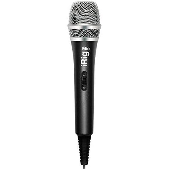 IK Multimedia Microphone à Condensateur Portatif, Prise 3,5 mm pour iPhone, iPad, iPod Touch, et Appareils Android Plus Sortie Casque - Remis à Neuf Bon État