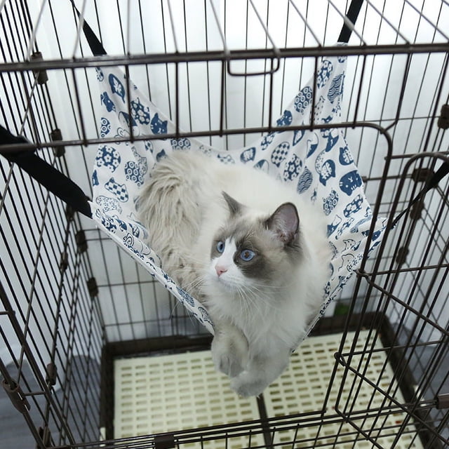 Hamaca para gatos de lona para primavera y verano, hamaca colgante de terciopelo para gatos, longitud ajustable, columpio colgante para gatos, nido para gatos