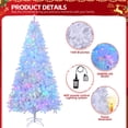 thumbnail image 6 of Tcbosik Pre-Lit Christmas Tree with 500 APP Controlled RGB Lights, 8ft Artificial Xmas Tree with 1500 Branch Tips & Metal Stand, Holiday Party Decoration, White, 6 of 8