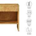 thumbnail image 5 of Maklaine Contemporary 1-Drawer Burl Wood Nightstand With Shelf, 5 of 10