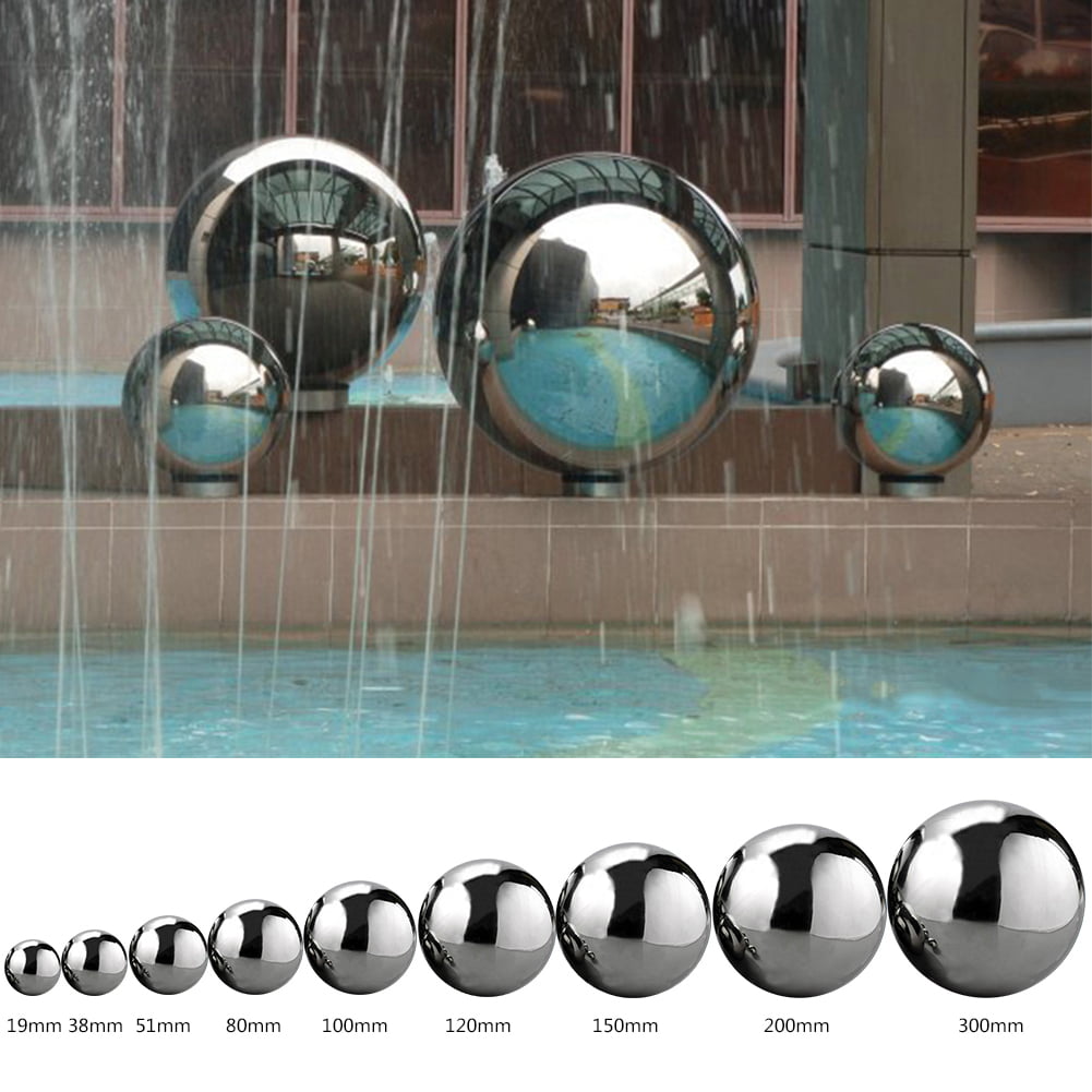 Wall Stainless Steel Garden Decorative Sphere Seamless Mirror Gazing Ball Portable Smooth Mirror Reflective Ball Wall Decorative Ball with Optional Size Perfect for Garden Fence Decoration Home
