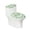Green Leaves, variant on HELLHERO Black Leopard Print Bathroom Toilet Lid Cover Fits All Toilet Shapes 2 Piece Set Dust-Proof Easy to Clean for Bathroom