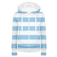 thumbnail image 2 of ZAZYULZ Hooded Striped Long Sleeved Sweater Cardigan Jacket(Blue,L), 2 of 4