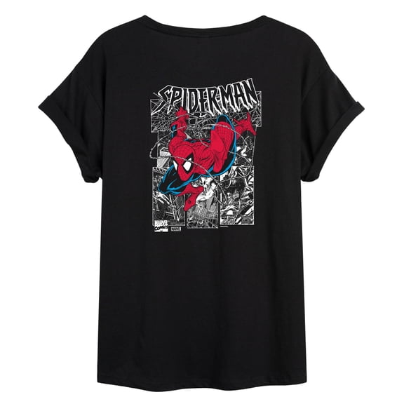 Marvel Spider-Man - Comic Panels - Women's Oversized Graphic T-Shirt