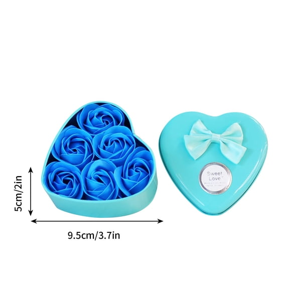 Bdday Fake Flowers Artificial Flowers Wedding Heart Body Gift Rose Scented Flower 6pcs Decoration Bath Soap Home Decor Bathroom Wall Decor
