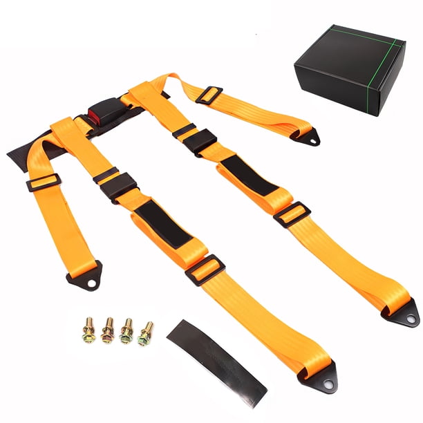 Hebilla De Arnés De Seguridad De Carreras De 4 Puntos Con Correa De 2 Pulgadas Material De Poliéster Duradero Cinturón De Seguridad De Kart De Coche De Carreras Ajustable De Liberación Rápida