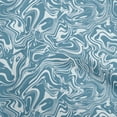 thumbnail image 1 of oneOone Georgette Viscose Teal Blue Fabric Abstract Marble Quilting Supplies Print Sewing Fabric By The Yard 42 Inch Wide, 1 of 6