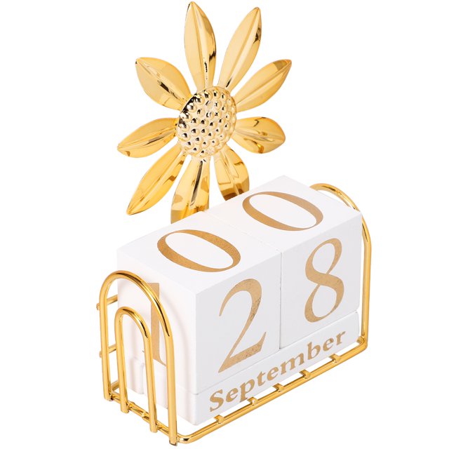 MasteelfCA 1 Ensemble de Calendrier Perpétuel Décoratif Calendrier Élégant pour Maison Bureau Table
