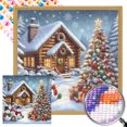 thumbnail image 1 of 5D DIY Taladro Parcial AB Diamante Pintura Navidad Nieve 35x35cm, 1 of 9