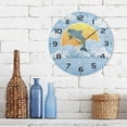 thumbnail image 7 of SKYSONIC Sun Wave Dolphin Wall Clock 10 Inch Silent Non Ticking Round Clock Oil Painting Clock Easy to Read Clock for Living Room Bedroom Bathroom Home Decor, 7 of 7