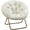 White, variant on EDX Faux Fur Folding Saucer Chair, Foldable Accent Chair for Adults, Soft Plush Seat, Lightweight & Comfortable, Pink