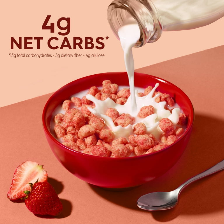 Kellogg's Special K Zero Breakfast Cereal, Protein Breakfast, Fiber Cereal, Strawberry Creme, 8.1oz Box (1 Box)