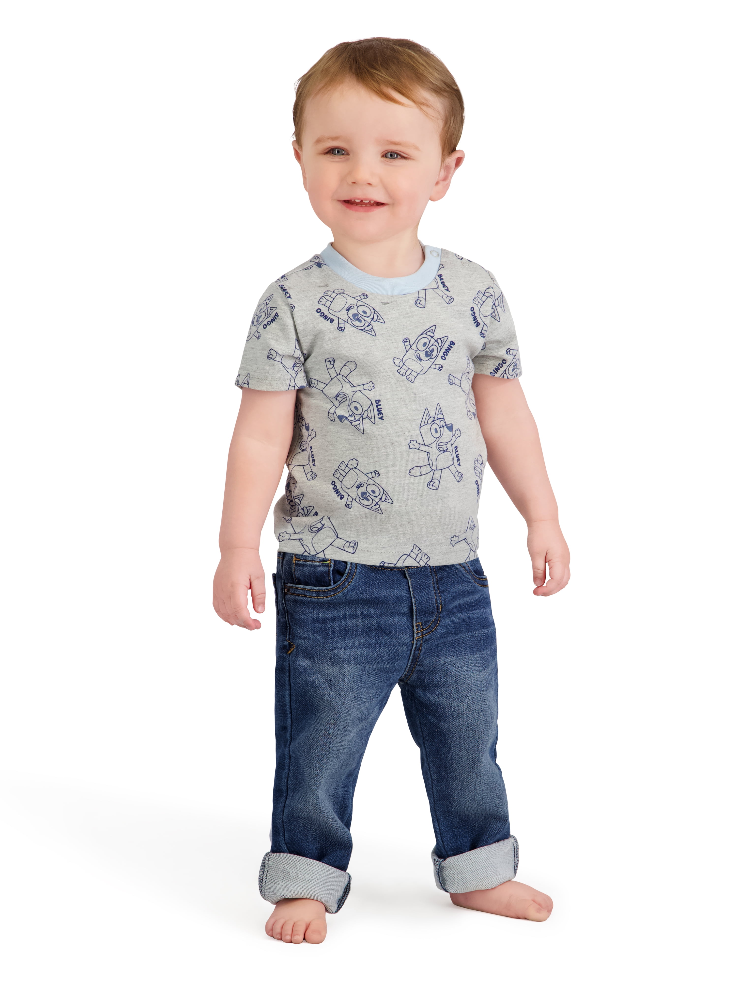 Bluey Baby Boy 2 Pack Short Sleeve Tee Shirts, Sizes 0/3 Months-24 Months