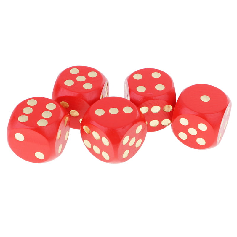 D6 Six Sided Dotted Dice Die for Kids Party Playing Building Blocks Toys 