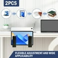 thumbnail image 6 of Metal Desk Side Laptop Mount No Punch Hanging Laptop Desk Holder High Load Bearing Side Notebook Stand with Silicone Pad for Folder, 6 of 10