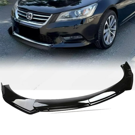 For 13-15 Honda Accord 4DR Sedan Gloss Black Front Bumper Lip Spoiler Spoiler