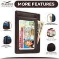 thumbnail image 3 of Front Pocket Slim Minimalist Leather Wallet RFID Blocking Genuine Leather Credit Card Holder, 3 of 6