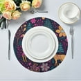 thumbnail image 2 of Round Dinner Plate Mat Round Placemat 15.4x15.4inx4 Placemat Table Mat Kitchen Mat Coffee Mat Fabric Thick Strong Wear-Resistant Heat Resistance Christmas Deer Cute, 2 of 7
