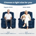 thumbnail image 6 of JMYMRY Power Lift Recliner Chair for Elderly with Vibration Massage and Heating, Adjustable Rocker with Cup Holders and Side Pockets, USB Charge Port, Blue, 6 of 9