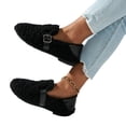 thumbnail image 6 of KEVCHE Womens Fuzzy Loafers ,Buckle Slip On Flat Cozy Winter Shoes, Plush Fleece Upper Buckle Strap Non-Slip Sole Warm Shoes ,Indoor Outdoor Casual Daily Fall Winter Shoes, 6 of 6