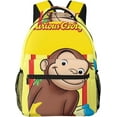 thumbnail image 6 of Curious George Anime Backpacks Canvas Backpack Cartoon Daypack Unisex Lightweight Bags for Office Travel, 6 of 7