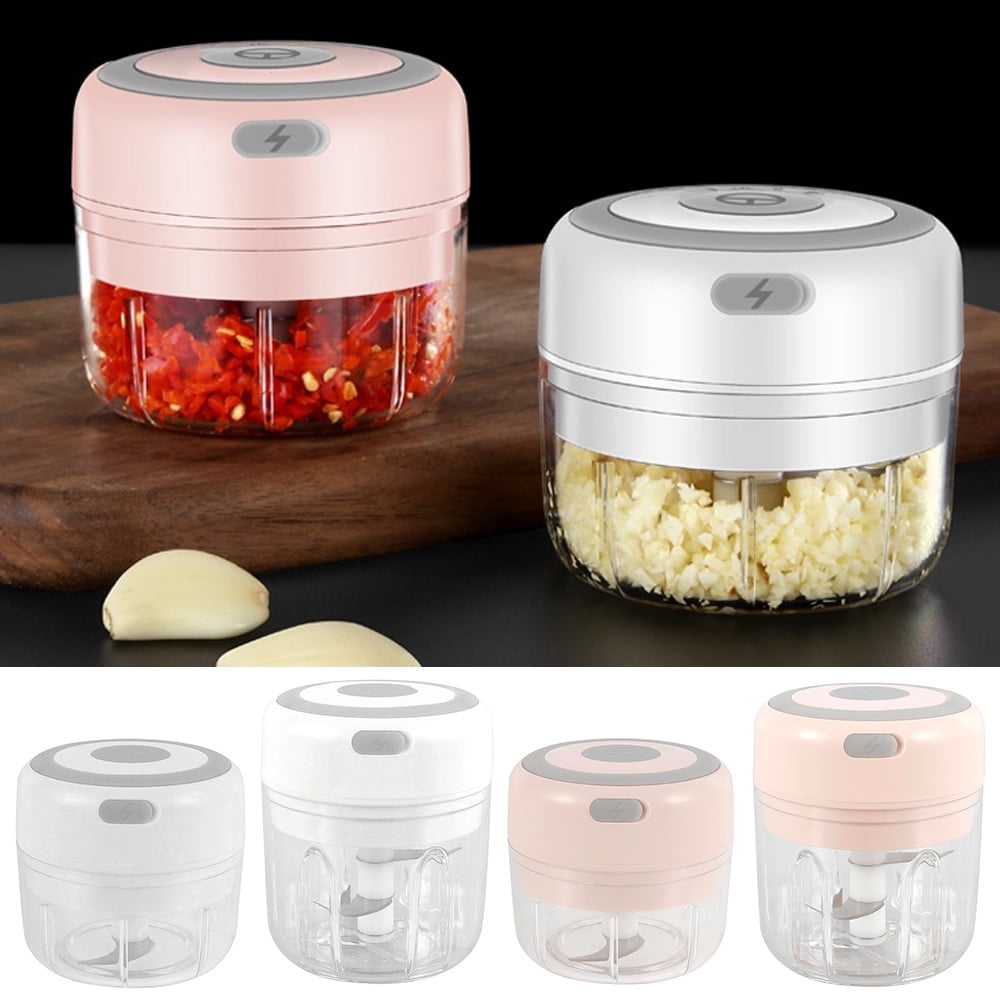  Hiraethore Electric Mini Garlic Chopper, Wireless Portable Food  Processor, Waterproof Garlic Masher Blender, Vegetables Onions Chili Meat  Nuts Salad Pepper Ginger Baby Food(250ML), New White (DSB-1) : Home &  Kitchen