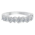 thumbnail image 2 of Mauli Jewels Rings for Women 0.50 Carat Engagement Wedding Band bezel 10K Solid White Gold, 2 of 4