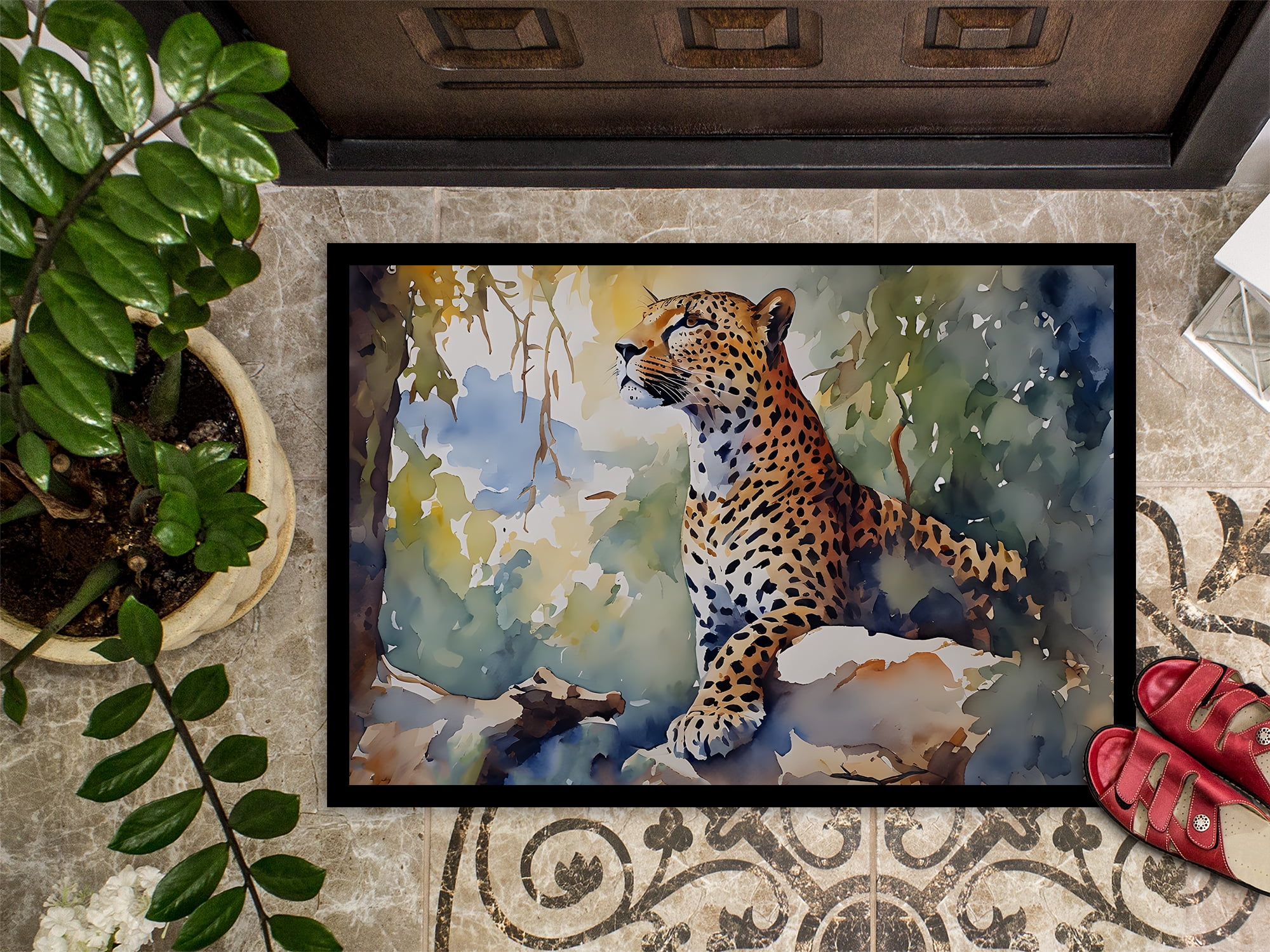 Leopard Doormat 27 in x 18 in
