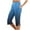 Blue, variant on Kmdttou Capri Pants for Women Dressy Casual Gradient Summer 7/8 Pants With Side Pockets And Slits Casual Cropped Pants