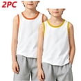 thumbnail image 2 of Teylalorva Boys Tank Tops 2PC Cotton Breathable Crew Neck Sleeveless Kids Casual Summer Soft Underwear 2PC Navy Size 10-12, 2 of 6