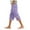 Purple, variant on GEWSEY Botton Trim Capri Pants for Women Casual Striped Linen Pants Loose Fit Drawstring Trousers High Waist Cropped Trousers (Grey, M)