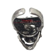 Aellinatey Skull Shaped Adjustable Rings Alloy Material Finger Rings Gift for Women Man