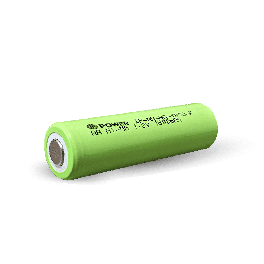 IP POWER NiMh Nickel Metal Hydride AA 1.2V 1800mAh Rechargeable Flat Top Battery (No Tabs) - 50 Pack