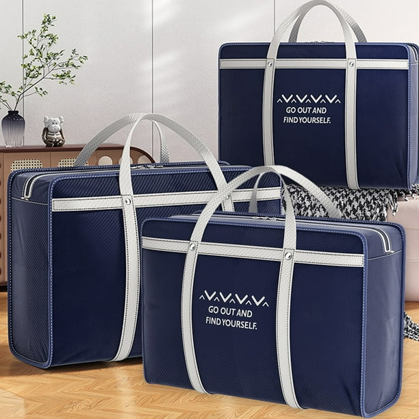 Heavy Duty Storage With Reinforced Handles Extra Large Storage Bags For Clothes Tote Bag Double Zipper For Space Saving Travel