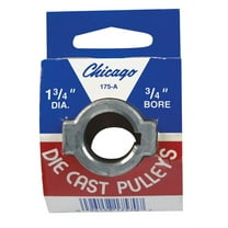 Chicago Die Cast  1 3/4 in. Dia. Zinc  Single V Grooved Pulley