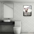 thumbnail image 3 of Funny Pig Bathroom Wall Art Farmhouse Pig Bathroom Pictures Wall Decor Rustic Pig Canvas Painting Print for Wall Country Animal Cute Pig with Daisy Wall Decor Artwork Framed for Bedroom 12"x16", 3 of 6
