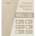 thumbnail image 2 of Eovea - Cotton Spandex Fabric by Yard - Jersey Knit 95% Cotton 5% Spandex T-Shirt Tops Fabric 4-Way Stretch Lightweight & Breathable Apparel Dresses 60" Wide 10oz (Cream, 20 Yard), 2 of 6
