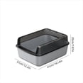 thumbnail image 3 of Cats Litter Box, Semi-Enclosed Boxs with High Sides Low Entry Boxes with Sifting Scoop Anti-Splashing Pan for Indoor Cats 16.14x12.2x7.87in, 3 of 6