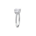 thumbnail image 2 of 1.76 Carat (Ctw) Lab-Created Three-Stone Octagon Moissanite Engagement Ring in 10K White Gold for Women, 2 of 6